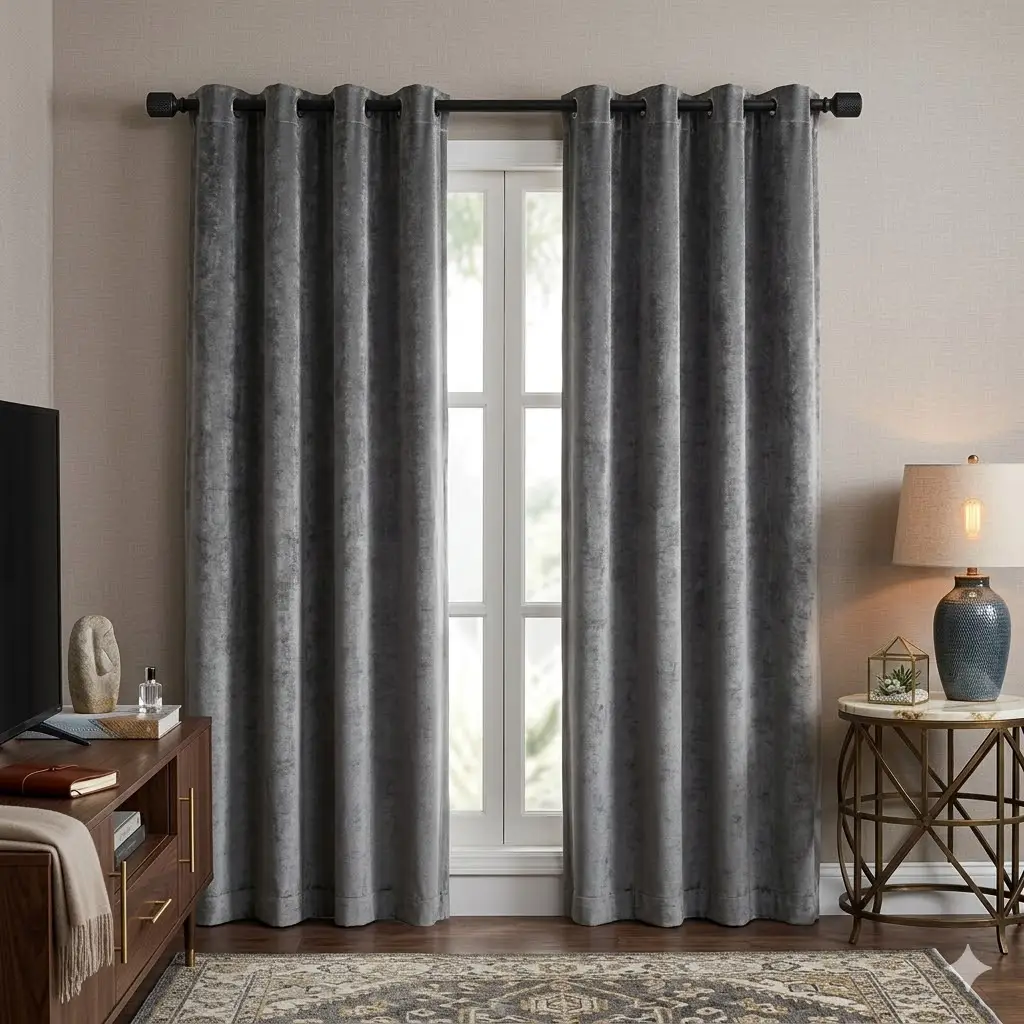 kain gorden jacquard motif elegan di ruang tamu mewah